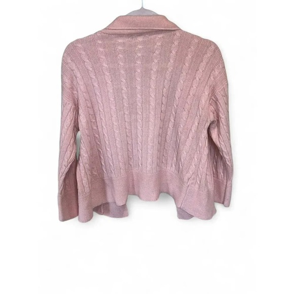 Ralph Lauren Women's Sweater Open Cardigan Size Medium Pink Silk/Cashmere - Picture 4 of 10